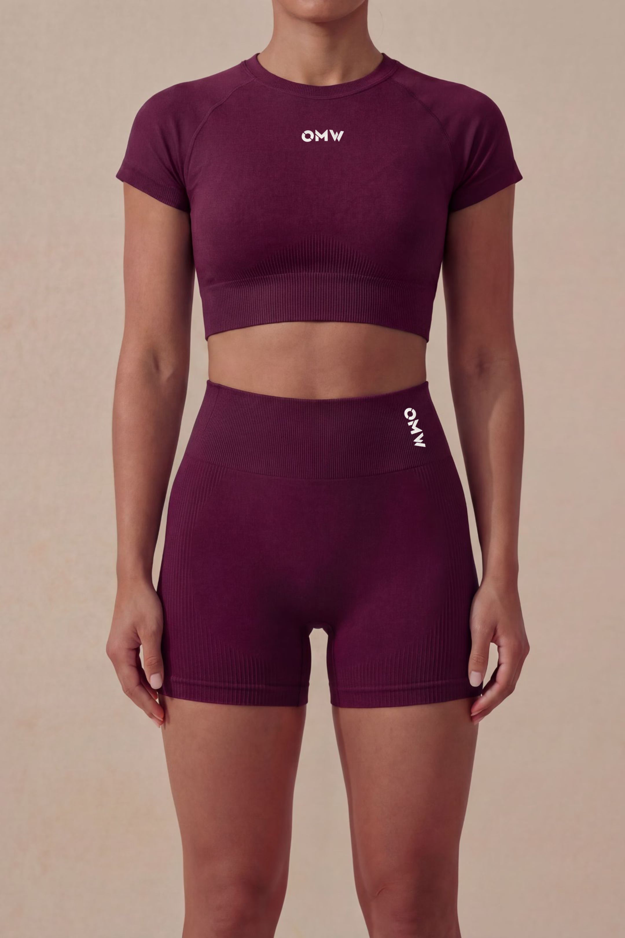Motion Crop Top Burgandy