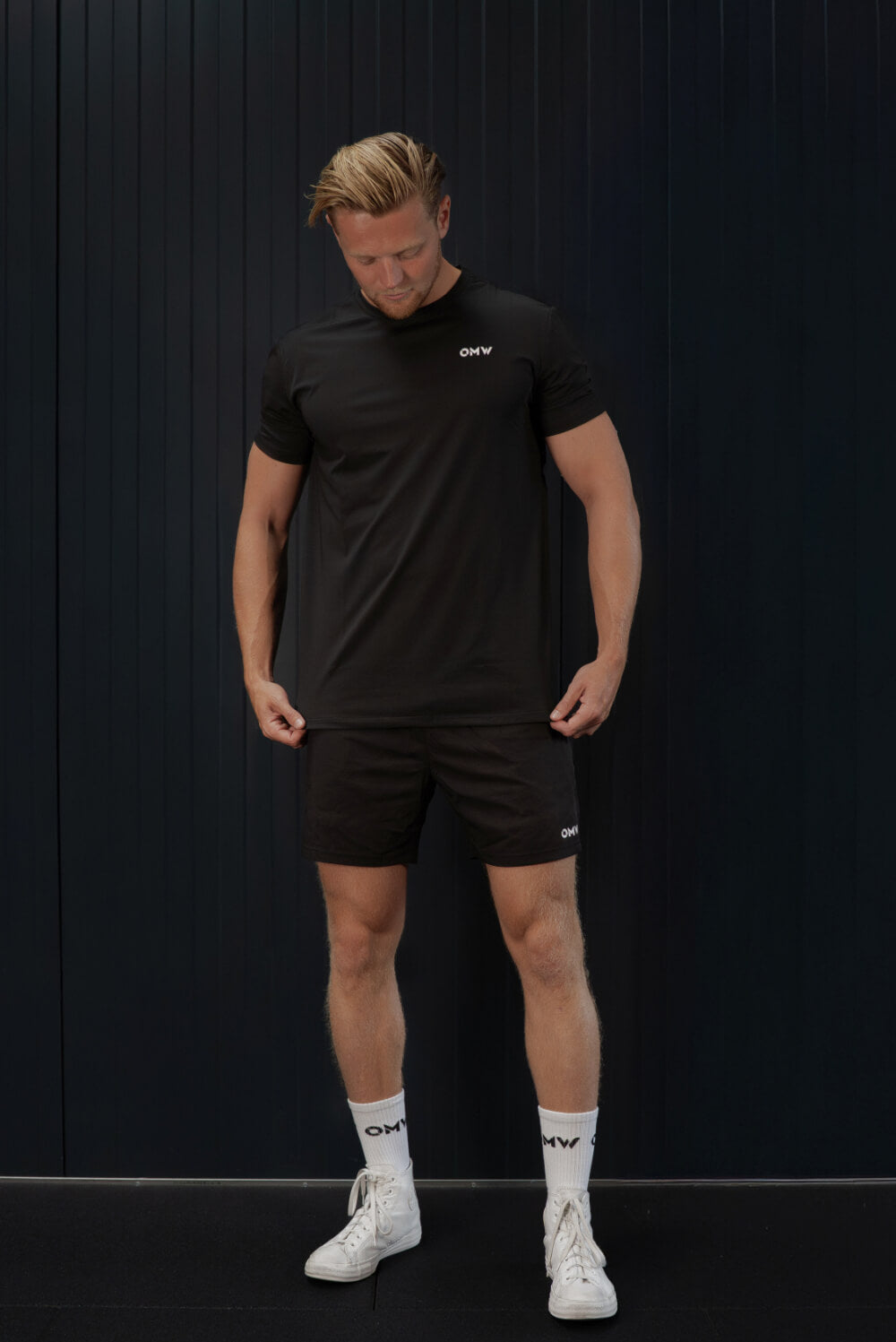 Polyester Tee Zwart
