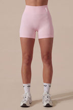 Ribbed High-Waisted Shorts Lichtroze